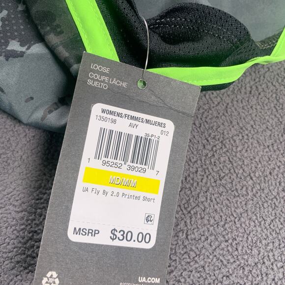 Under Armour Shorts Medium Fly By 2.0 Printed Tech Athleisure Sports UA New NWT - Picture 7 of 8